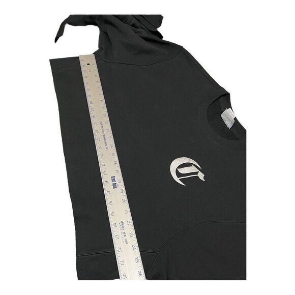 Champion Sweatshirt WMNS XL Black Crop Cut Off Reverse‎ Weave Silver Old English - Picture 7 of 11